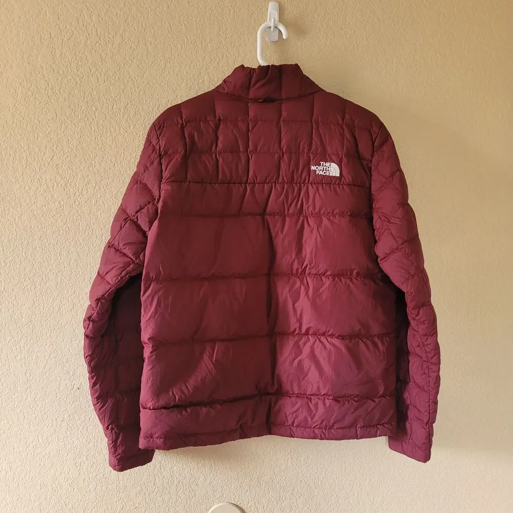 The North Face 550 Down Jacket Mens Size Medium Red Burgundy Puffer Gorpcore